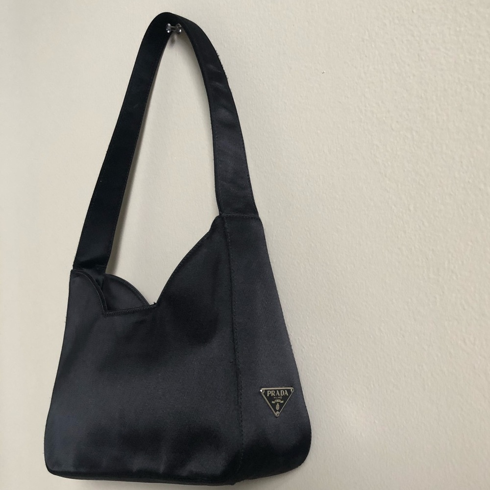 Prada black  satin handbag